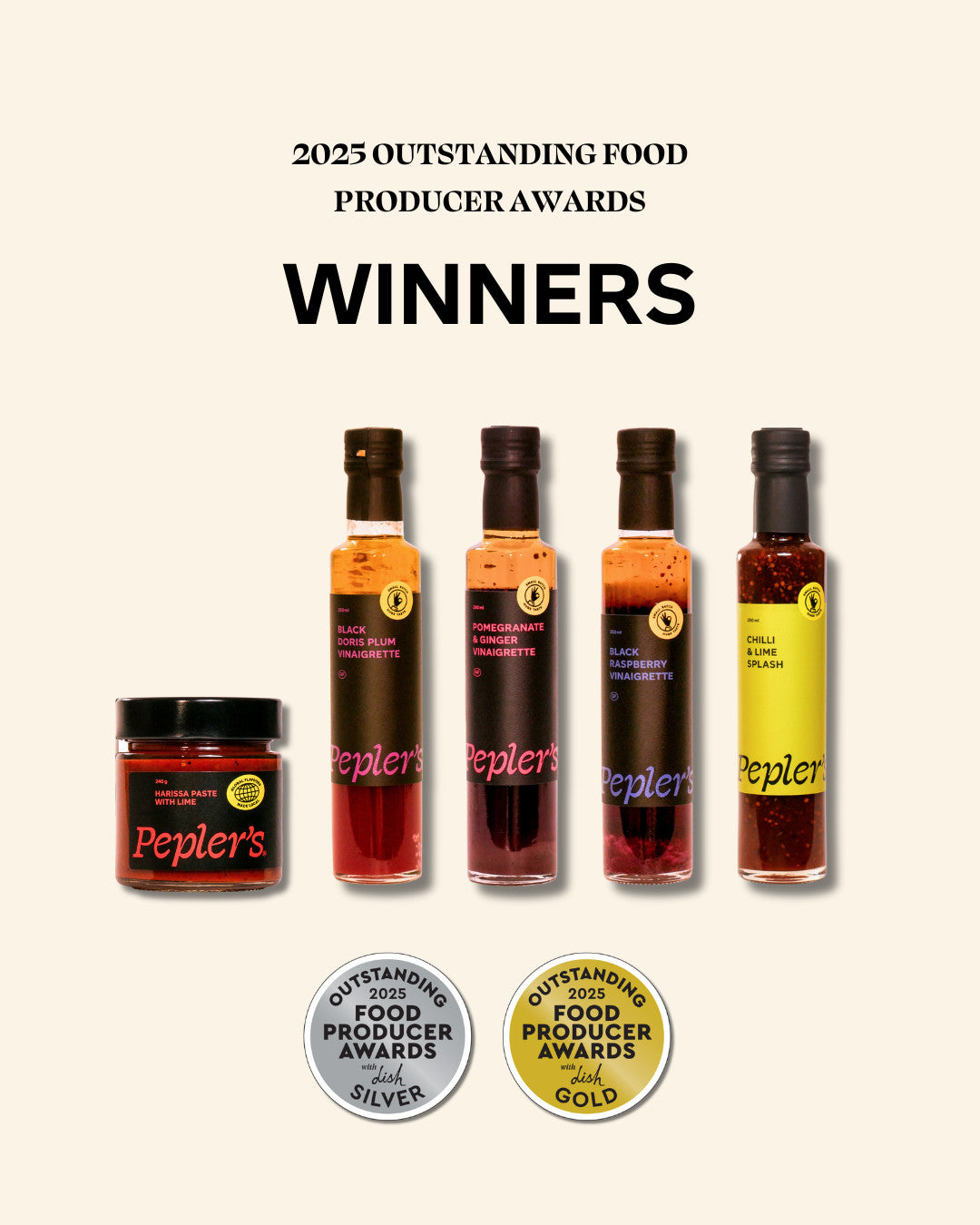 Pepler’s Fine Foods adds five more medals to their award-winning range